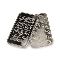 NEW JOHNSON MATTHEY 999 OUNCE TROY SILVER BAR